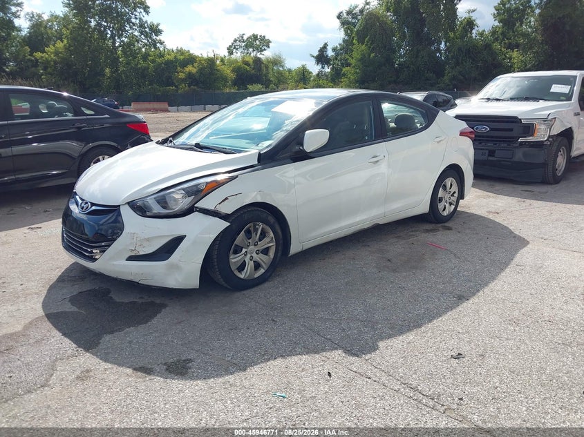 2016 Hyundai Elantra VIN 5NPDH4AE0GH763273 IAAI salvage auction — FRONT END, Salvage - Greater Than 75% (Maryland), sold $775 on 2026-09-04 (photo 2)