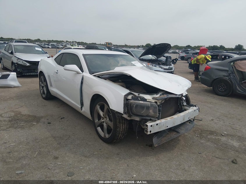 2013 Chevrolet Camaro VIN 2G1FC1E33D9183506 IAAI salvage auction — FRONT END, Wait Title, sold $25 on 2026-10-05 (photo 1)