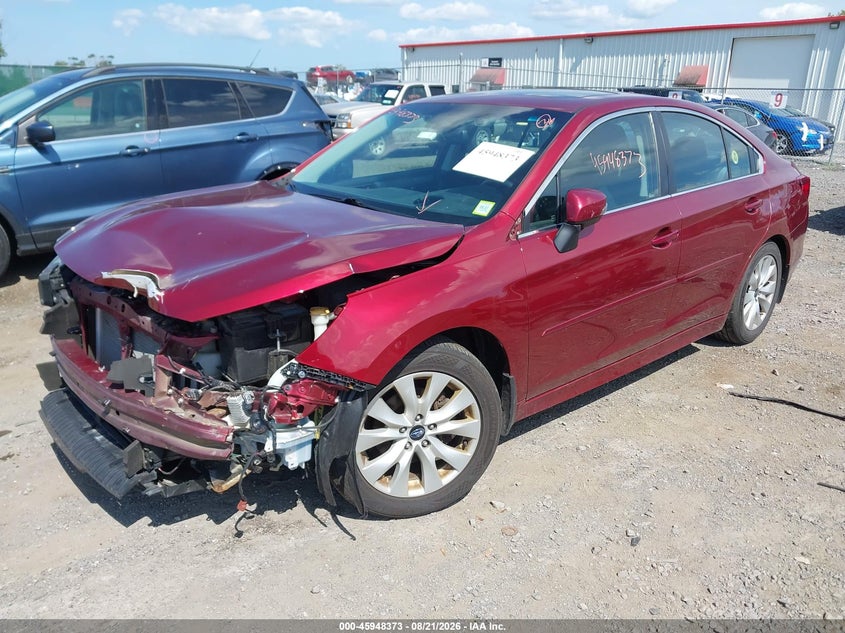 2016 Subaru LEGACY VIN 4S3BNAH65G3002697 IAAI salvage auction — FRONT END, Wait Title, sold $2,500 on 2026-09-15 (photo 2)