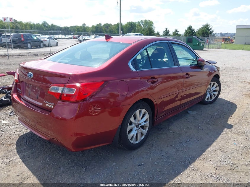 2016 Subaru LEGACY VIN 4S3BNAH65G3002697 IAAI salvage auction — FRONT END, Wait Title, sold $2,500 on 2026-09-15 (photo 4)
