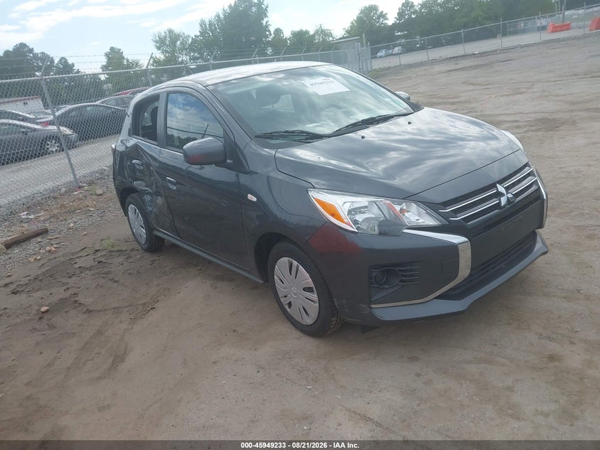 2024 Mitsubishi Mirage VIN ML32AUHJ2RH027289 IAAI salvage auction — SIDE, Enterprise Vehicles Clear Only (Virginia), sold $6,600 on 2026-08-26 (photo 1)