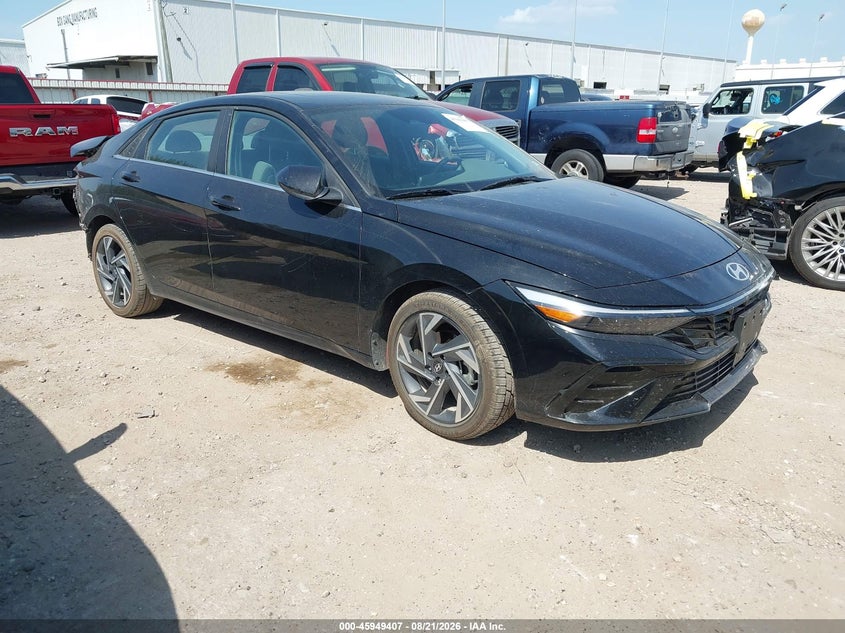 2025 Hyundai Elantra VIN KMHLS4DG1SU028418 IAAI salvage auction — REAR END, Wait Title, sold $9,800 on 2026-08-26 (photo 1)