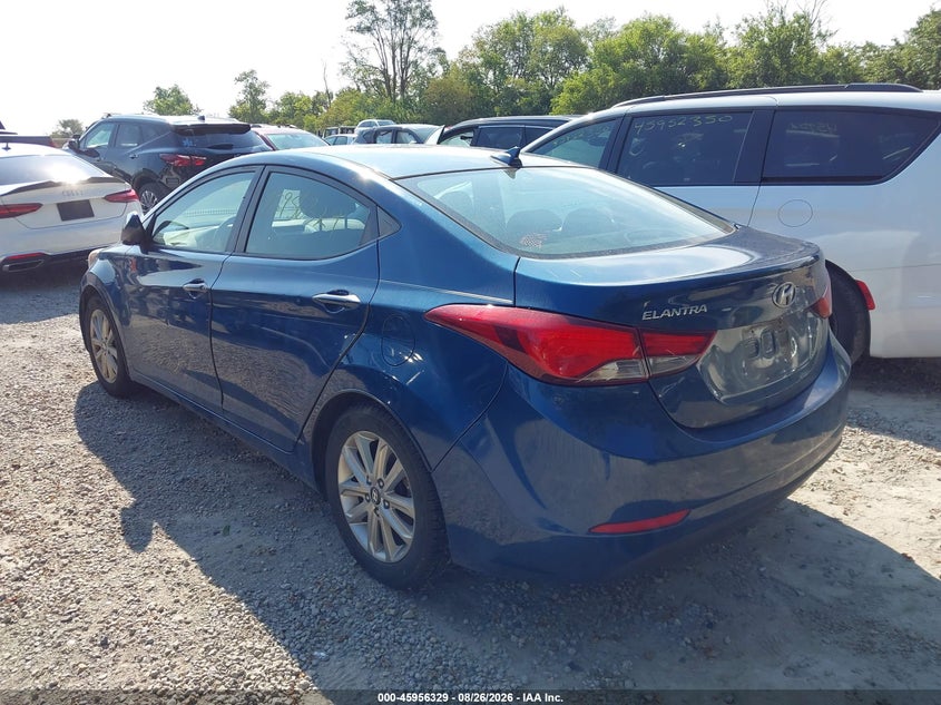 2016 Hyundai Elantra VIN KMHDH4AE0GU522458 IAAI salvage auction — NORMAL WEAR, Original (Ohio), sold $800 on 2026-09-02 (photo 3)