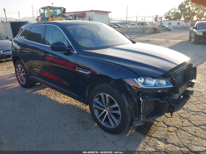 2020 Jaguar F-pace VIN SADCJ2FX6LA660637 IAAI salvage auction — FRONT END, Wait Title, sold $5,550 on 2026-09-11 (photo 1)