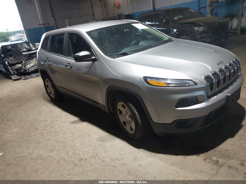 2014 Jeep Cherokee VIN 1C4PJLAB2EW170524 IAAI salvage auction — NORMAL WEAR, Clear (New Jersey), sold $1,675 on 2026-09-08 (photo 1)