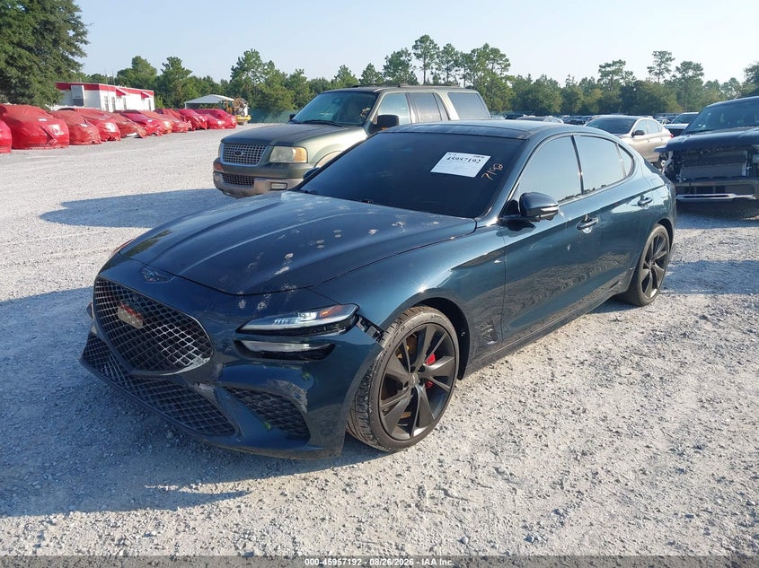 2022 Genesis G70 VIN KMTG54TE6NU096264 IAAI salvage auction — LEFT FRONT, Rebuildable (Florida), sold $12,000 on 2026-09-10 (photo 2)