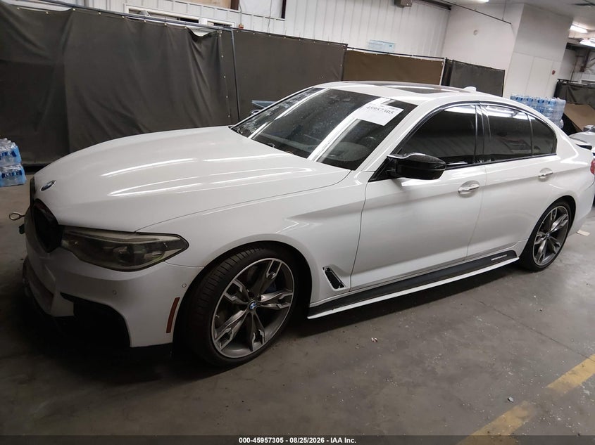 2018 BMW 5er VIN WBAJB9C59JB287366 IAAI salvage auction — REAR END, Wait Title, sold $13,425 on 2026-10-13 (photo 2)