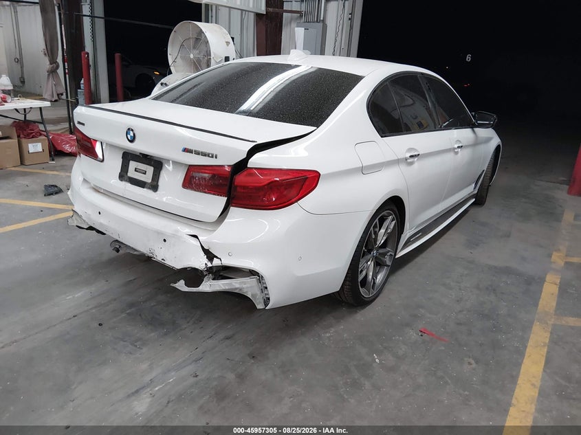 2018 BMW 5er VIN WBAJB9C59JB287366 IAAI salvage auction — REAR END, Wait Title, sold $13,425 on 2026-10-13 (photo 4)