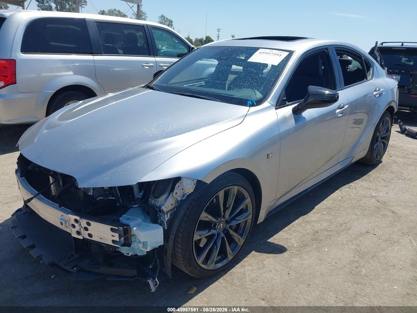 2025 Lexus Is VIN JTHGZ1B22S5092063 IAAI salvage auction — STRIPPED, Wait Title, sold $14,450 on 2026-10-15 (photo 2)