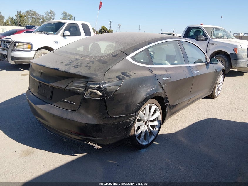 2018 Tesla Model 3 VIN 5YJ3E1EB3JF188417 IAAI salvage auction — REAR END, Salvage Title, sold $10,650 on 2026-09-16 (photo 4)