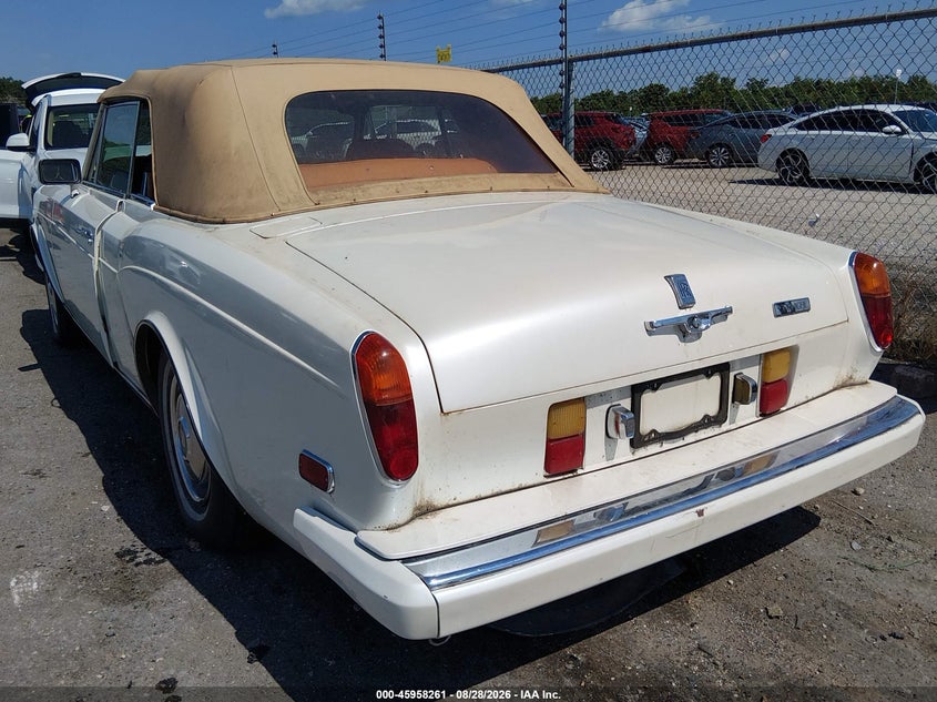 1985 Rolls-royce Corniche VIN SCAZD42A4FCX09795 IAAI salvage auction — LEFT FRONT, Clear (Louisiana), sold $25,150 on 2026-09-14 (photo 3)