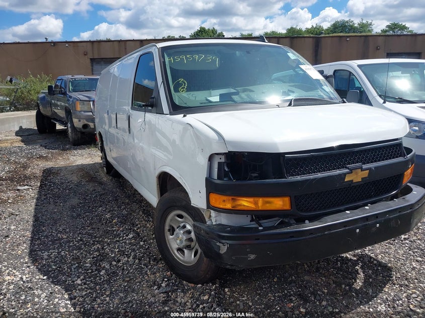 2025 Chevrolet Express cargo VIN 1GCWGBFP7S1134815 IAAI salvage auction — REAR END, Clear (New York), sold $19,300 on 2026-09-01 (photo 1)