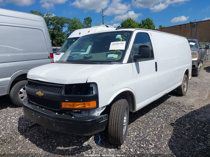 2025 Chevrolet Express cargo VIN 1GCWGBFP7S1134815 IAAI salvage auction — REAR END, Clear (New York), sold $19,300 on 2026-09-01 (photo 2)