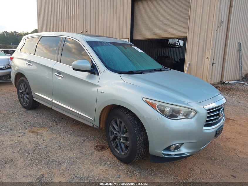 2014 Infiniti Qx60 VIN 5N1AL0MM8EC527889 IAAI salvage auction — LEFT FRONT, Salvage (North Carolina), sold $1,200 on 2026-09-14 (photo 1)