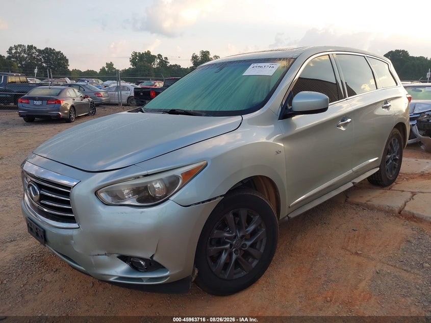 2014 Infiniti Qx60 VIN 5N1AL0MM8EC527889 IAAI salvage auction — LEFT FRONT, Salvage (North Carolina), sold $1,200 on 2026-09-14 (photo 2)