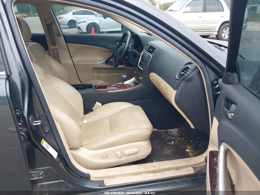 2008 Lexus Is VIN JTHBK262085083093 IAAI salvage auction — NORMAL WEAR, Clear (Alabama), sold $875 on 2026-09-23 (photo 5)