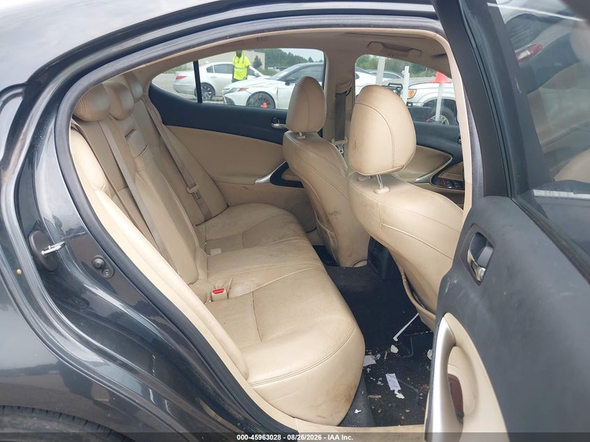 2008 Lexus Is VIN JTHBK262085083093 IAAI salvage auction — NORMAL WEAR, Clear (Alabama), sold $875 on 2026-09-23 (photo 8)