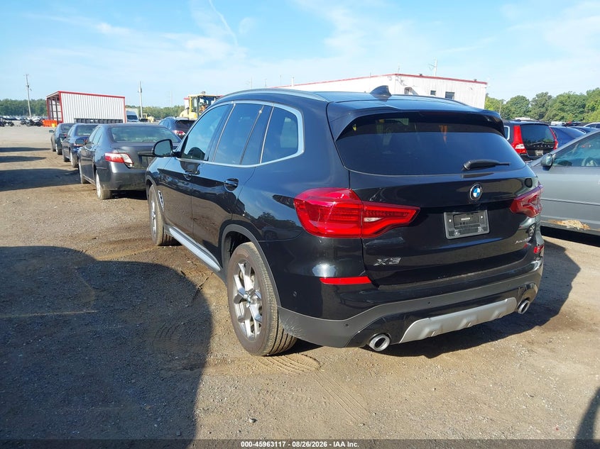 2020 BMW X3 VIN 5UXTY5C02LLT32988 IAAI salvage auction — RIGHT FRONT, Salvage Title, sold $13,200 on 2026-09-11 (photo 3)