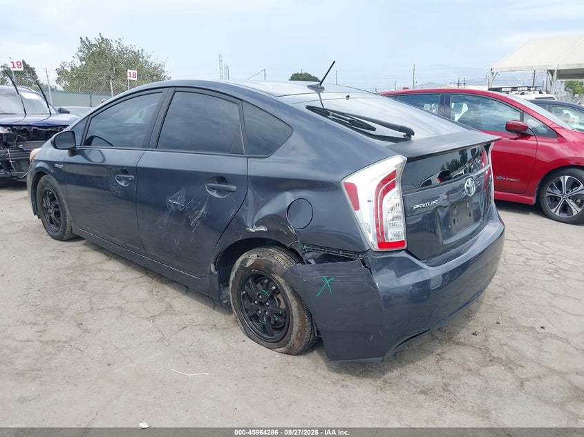 2012 Toyota Prius VIN JTDKN3DU7C5492607 IAAI salvage auction — LEFT REAR, Salvage (California), sold $1,850 on 2026-09-11 (photo 3)