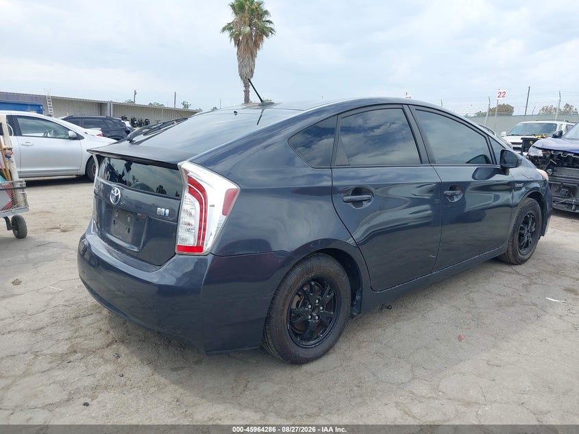 2012 Toyota Prius VIN JTDKN3DU7C5492607 IAAI salvage auction — LEFT REAR, Salvage (California), sold $1,850 on 2026-09-11 (photo 4)
