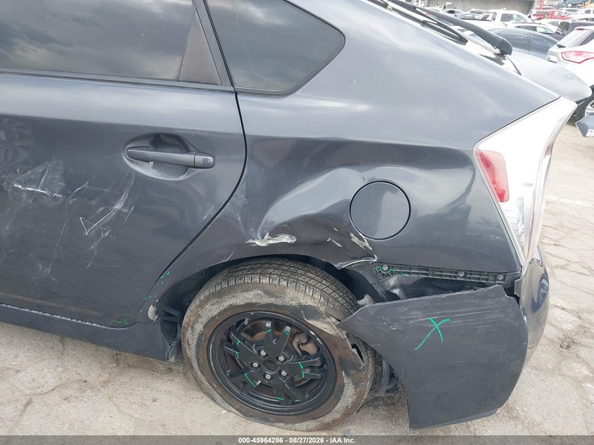2012 Toyota Prius VIN JTDKN3DU7C5492607 IAAI salvage auction — LEFT REAR, Salvage (California), sold $1,850 on 2026-09-11 (photo 6)
