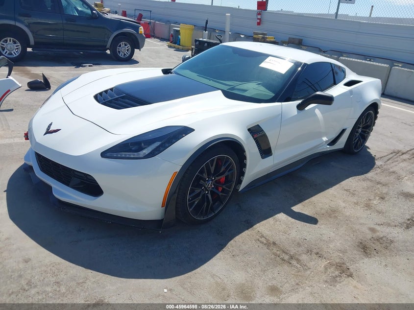 2016 Chevrolet Corvette VIN 1G1YN2D66G5601580 IAAI salvage auction — Rear, Salvage, sold $20,100 on 2026-09-16 (photo 2)