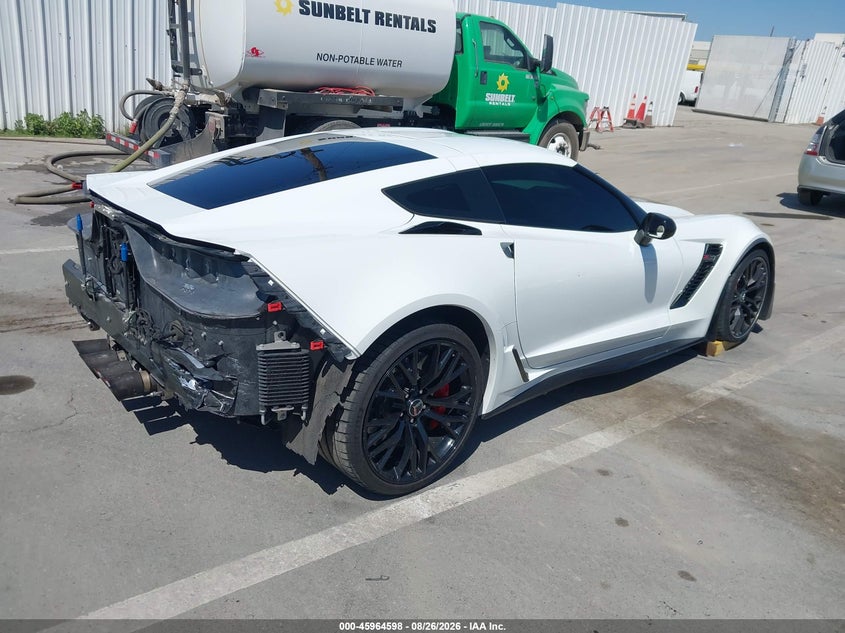 2016 Chevrolet Corvette VIN 1G1YN2D66G5601580 IAAI salvage auction — Rear, Salvage, sold $20,100 on 2026-09-16 (photo 4)