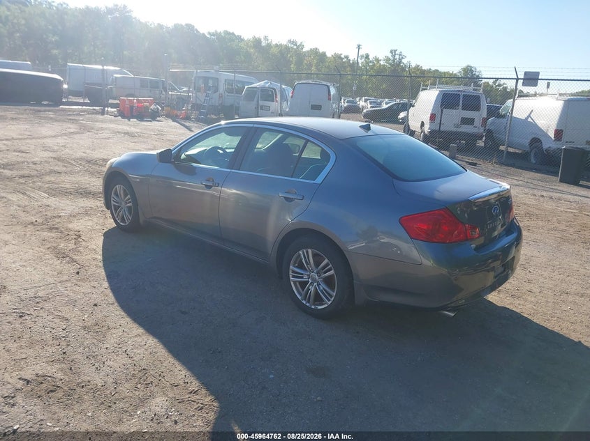 2013 Infiniti G VIN JN1CV6AR6DM751961 IAAI salvage auction — NORMAL WEAR, Clear (Massachusetts), sold $875 on 2026-09-21 (photo 3)