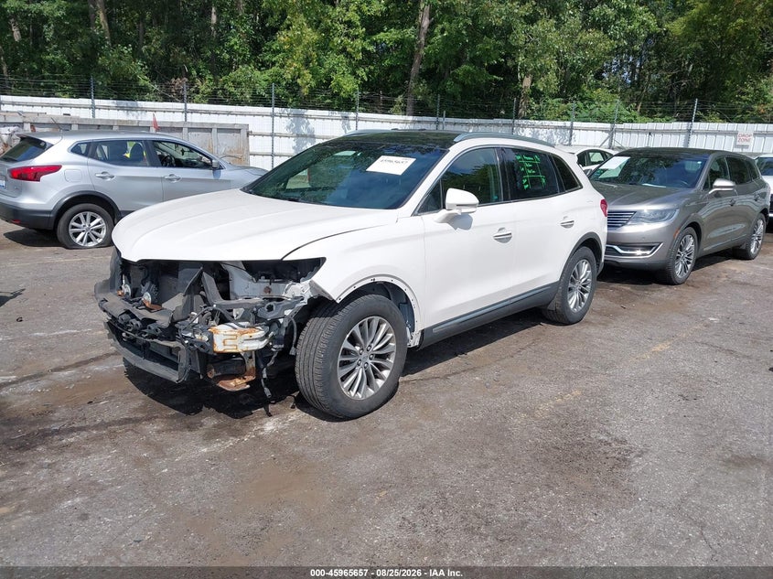 2017 Lincoln Mkx VIN 2LMPJ8KR9HBL11734 IAAI salvage auction — FRONT END, Salvage Title, sold $2,250 on 2026-09-22 (photo 2)