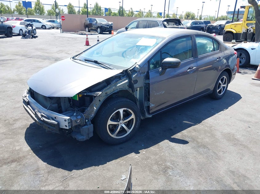 2015 Honda Civic VIN 19XFB2F75FE246479 IAAI salvage auction — SIDE, Salvage Title, sold $2,450 on 2026-08-30 (photo 2)