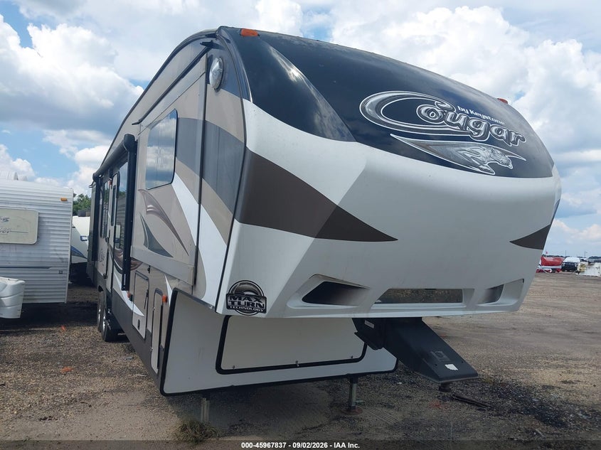 2015 Keystone Cougar VIN 4YDF33729F2506849 IAAI salvage auction — Roof, Salvage, sold $3,575 on 2026-09-24 (photo 1)