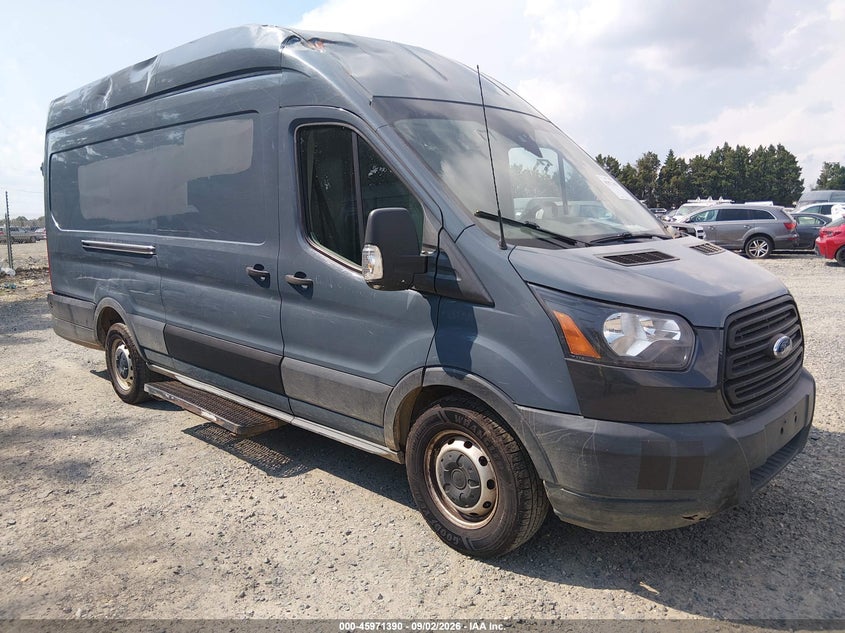 2019 Ford Transit-250 VIN 1FTYR3XM1KKB74010 IAAI salvage auction — LEFT & RIGHT, Clear (North Carolina), sold $7,900 on 2026-09-08 (photo 1)