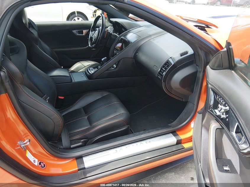 2015 Jaguar F-type VIN SAJWA6GL3FMK20844 IAAI salvage auction — RIGHT FRONT, Salvage (Virginia), sold $7,200 on 2026-09-05 (photo 5)