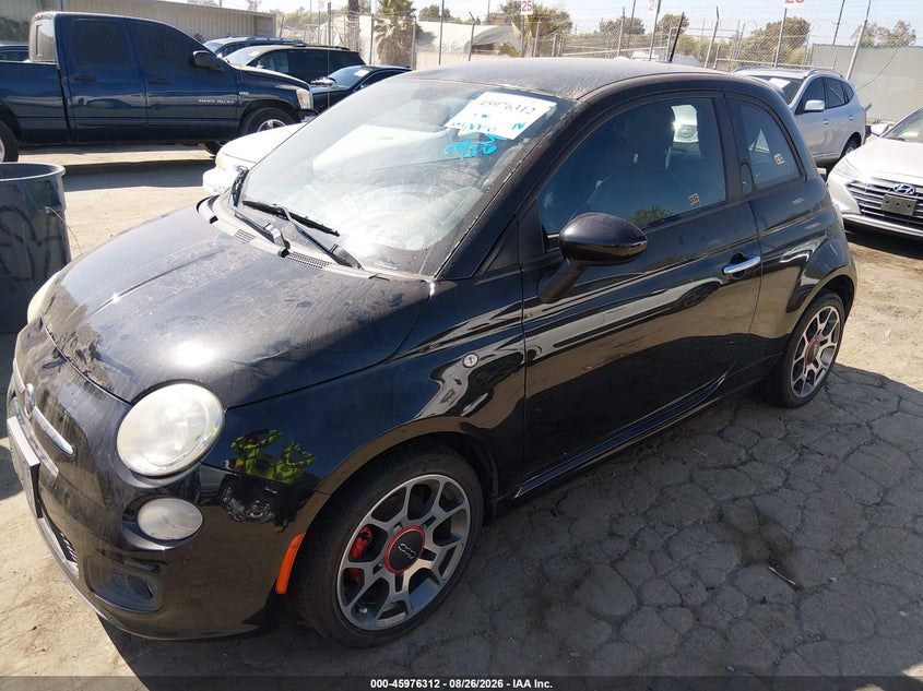 2012 Fiat 500 VIN 3C3CFFBRXCT140546 IAAI salvage auction — NORMAL WEAR, Clear - Dealer Only (California), sold $1,100 on 2026-09-05 (photo 2)