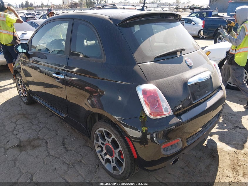 2012 Fiat 500 VIN 3C3CFFBRXCT140546 IAAI salvage auction — NORMAL WEAR, Clear - Dealer Only (California), sold $1,100 on 2026-09-05 (photo 3)