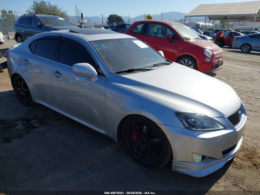 2006 Lexus Is 350 VIN JTHBE262765000974 IAAI salvage auction — LEFT REAR, Salvage (California), sold $4,500 on 2026-09-05 (photo 1)