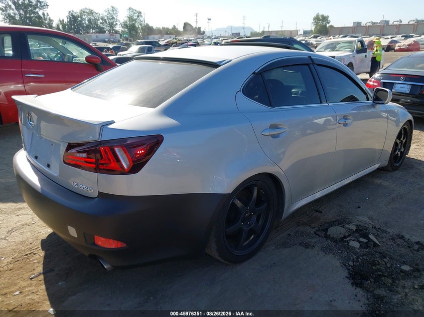 2006 Lexus Is 350 VIN JTHBE262765000974 IAAI salvage auction — LEFT REAR, Salvage (California), sold $4,500 on 2026-09-05 (photo 4)