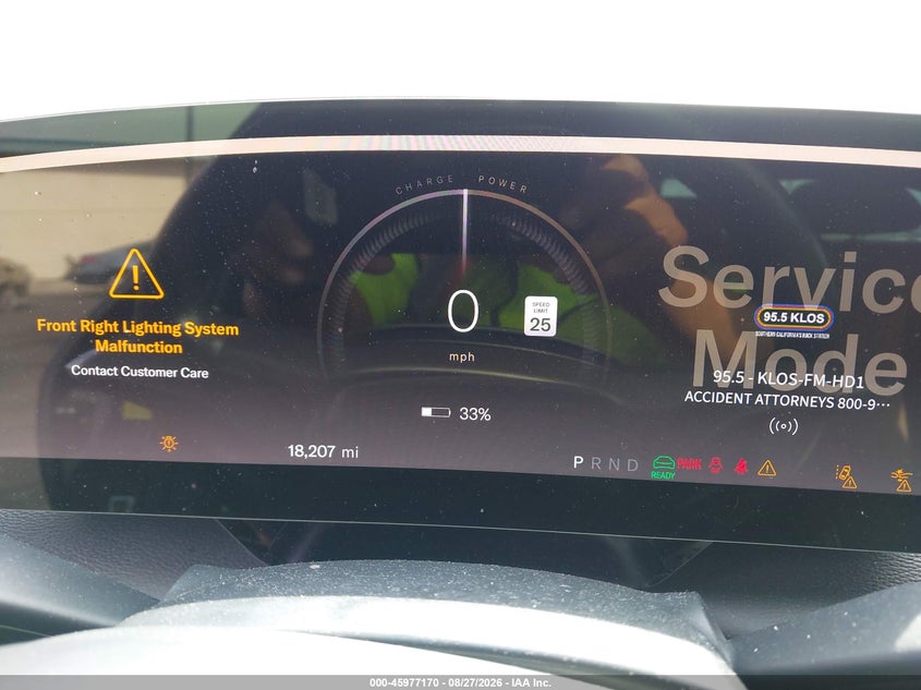 2023 Lucid Air VIN 50EA1TEA6PA002954 IAAI salvage auction — FRONT END, Wait Title, sold $13,150 on 2026-09-18 (photo 7)