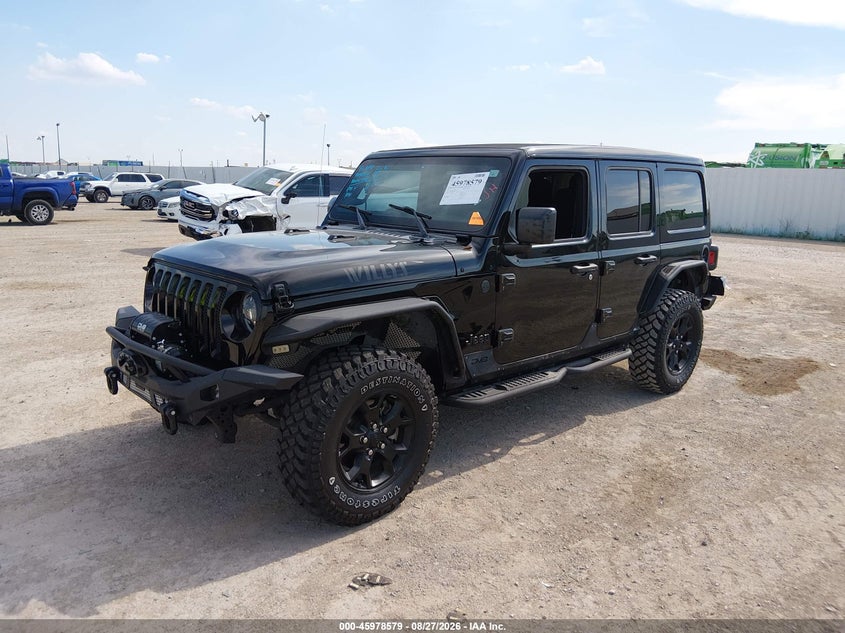 2023 Jeep Wrangler / VIN 1C4HJXDGXPW543511 IAAI salvage auction — SIDE, Wait Title, sold $15,500 on 2026-10-04 (photo 2)