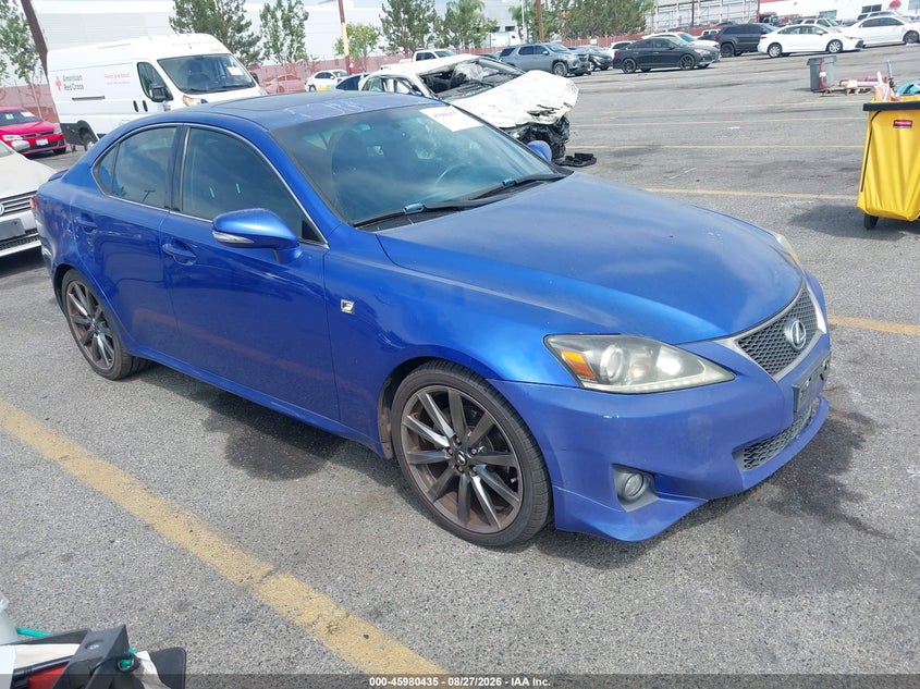 2011 Lexus Is VIN JTHBF5C22B2101760 IAAI salvage auction — FRONT END, Salvage (California), sold $1,600 on 2026-08-31 (photo 1)