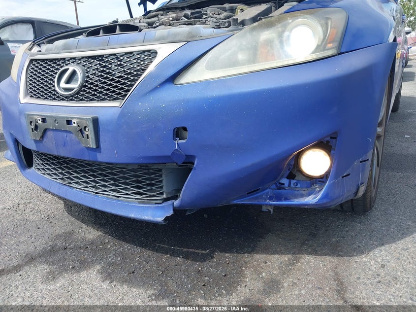 2011 Lexus Is VIN JTHBF5C22B2101760 IAAI salvage auction — FRONT END, Salvage (California), sold $1,600 on 2026-08-31 (photo 6)