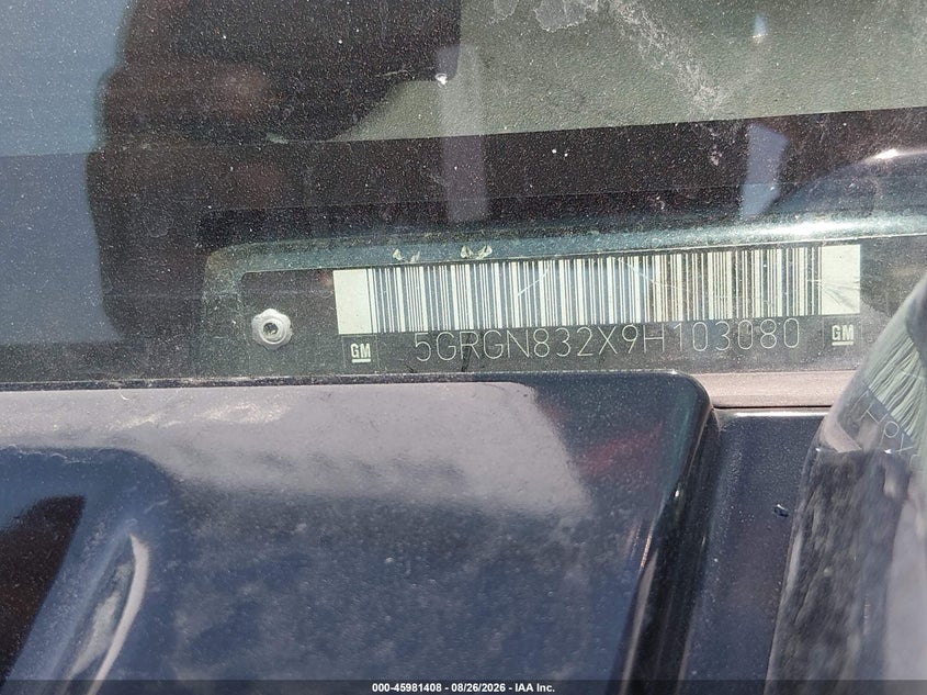2009 Hummer H2 VIN 5GRGN832X9H103080 IAAI salvage auction — NORMAL WEAR, Original (Texas), sold $5,100 on 2026-09-30 (photo 9)