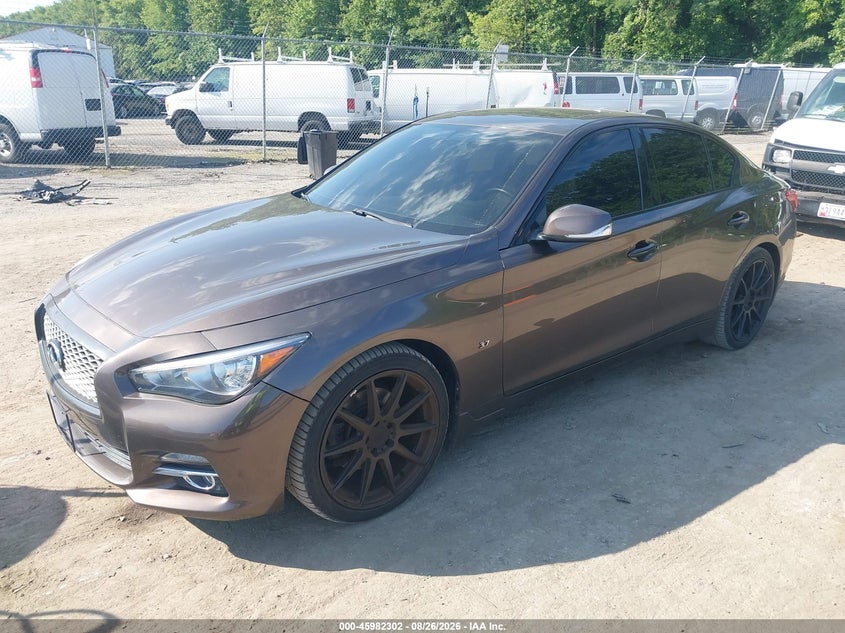 2014 Infiniti Q50 VIN JN1BV7AP3EM691767 IAAI salvage auction — NORMAL WEAR, Clear (Maryland), sold $2,500 on 2026-09-22 (photo 2)