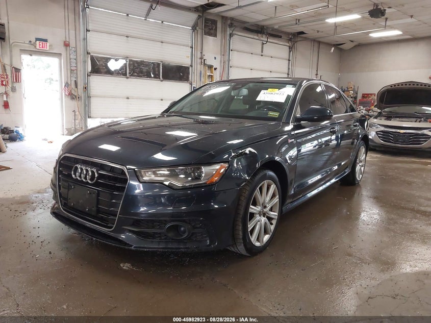 2013 Audi A6 VIN WAUHGAFC4DN015967 IAAI salvage auction — LEFT FRONT, Wait Title, sold $2,100 on 2026-10-09 (photo 2)