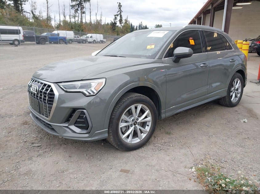 2022 Audi Q3 VIN WA1EECF33N1072784 IAAI salvage auction — BIO HAZARD, Wait Title, sold $12,400 on 2026-09-26 (photo 2)