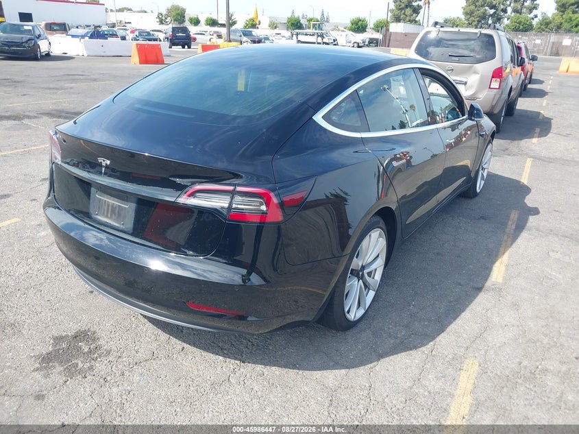 2018 Tesla Model 3 VIN 5YJ3E1EA9JF154487 IAAI salvage auction — FRONT END, Salvage Title, sold $5,175 on 2026-09-21 (photo 4)