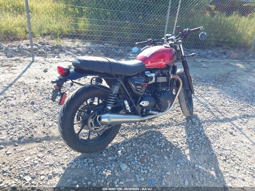 2024 Triumph motorcycle Speed twin VIN SMTD31G79RTBN6488 IAAI salvage auction — FRONT END, Salvage (Alabama), sold $2,200 on 2026-10-06 (photo 4)