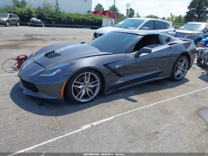 2014 Chevrolet Corvette VIN 1G1YK2D75E5103191 IAAI salvage auction — RIGHT FRONT, Wait Title, sold $15,200 on 2026-10-19 (photo 2)