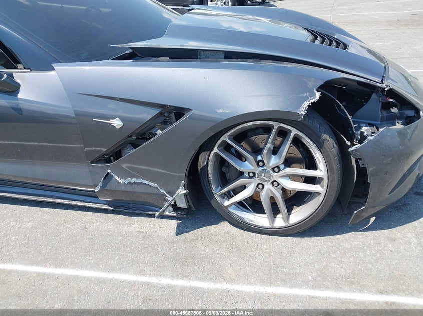 2014 Chevrolet Corvette VIN 1G1YK2D75E5103191 IAAI salvage auction — RIGHT FRONT, Wait Title, sold $15,200 on 2026-10-19 (photo 6)