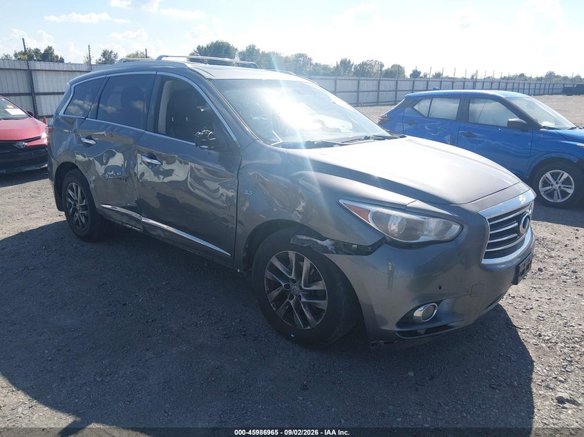 2015 Infiniti Qx60 VIN 5N1AL0MM0FC524275 IAAI salvage auction — SIDE, Clear (Arkansas), sold $800 on 2026-09-19 (photo 1)